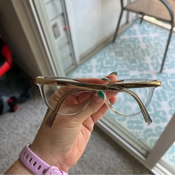 EUC Women's Versace Clear Eyeglasses Frames MOD. 3271 5305 52/16 140 with Case - Picture 5 of 8
